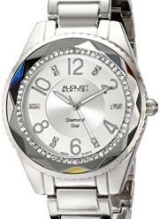 August Steiner Women's AS8122SS Diamond and Crystal-Accented Watch