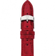 MICHELE MS16AA010611 16mm Leather Alligator Red Watch Strap