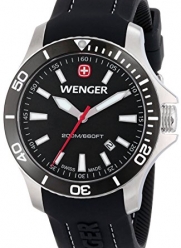 Wenger Men's 0641.103 Sea Force 3 H Analog Display Swiss Quartz Black Watch