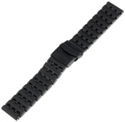 Deep Blue 22LinkBraceletPVD 22mm Stainless Steel Black Watch Bracelet