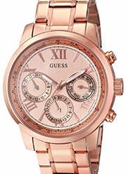 GUESS Women's U0330L2 Rose Gold-Tone Stainless Steel Watch
