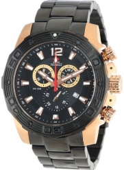 Swiss Precimax Men's SP13269 Legion Reserve Pro Black Dial with Black Stainless Steel Band Watch