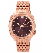 Vince Camuto Men's VC/1002BYRG The Veteran Wine Dial Date Function Rosegold-Tone Bracelet Watch