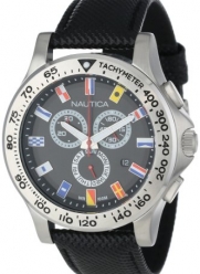 Nautica Men's N19595G NST 600 Chrono Flag Classic Analog with Enamel Bezel Watch