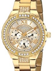 GUESS Women's U0111L2 Sparkling Hi-Energy Mid-Size Gold-Tone Watch
