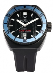 Men's SUB BK BL Subtype Black PVD Steel Blue Unidirectional Bezel Black Luminous Dial Watch