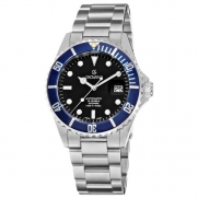 Grovana Men's 1571.2135 Diver Diver Black Dial Blue Bezel Automatic Watch