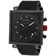 red line Men's RL-50036-BLK Compressor 2 Chronograph Black Dial Black Silicone Watch