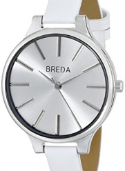 Breda Women's 1650F Watch with White Genuine Leather Band