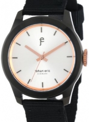 Johan Eric Men's JE1400-13-001.16 Naestved Young Sporty Black Ion-Plated Coated Stainless Steel Canvas Strap Watch