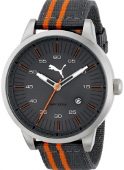 PUMA Men's PU103641004 Cool Grey Orange Analog Display Quartz Grey Watch