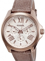 Fossil Women's AM4532 Cecile Multifunction Leather Watch - Sand