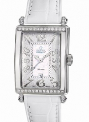 Gevril Women's 6209NT.14A White Mother-of-Pearl Genuine Alligator Strap Watch