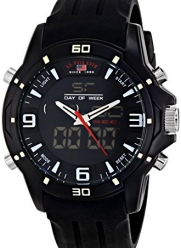U.S. Polo Assn. Sport Men's US9490 Analog-Digital Watch With Black Silicone Band