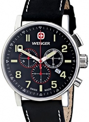Wenger Men's 01.1243.104 Commando Chrono Analog Display Swiss Quartz Black Watch