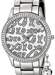 XOXO Women's XO5144 Silver-Tone Bracelet With Heart Charm Watch