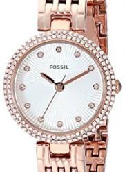 Fossil Women's ES3347 Olive Three Hand Stainless Steel Watch - Rose Gold-Tone
