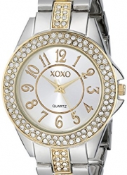 XOXO Women's XO5462 Rhinestone-Accented Two-Tone Watch