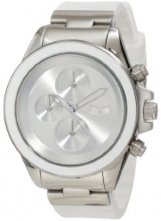 Vestal Unisex ZR2CS03 ZR-2 Rubber Silver White Minimalist Chronograph Watch
