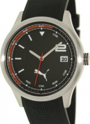 Puma Wheel 3HD - L Silver Black Men's watch #PU102731007