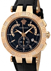 Versace Men's 23C82D008 S009 V-RACE CHRONO Analog Display Swiss Quartz Black Watch