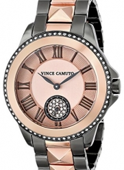 Vince Camuto Women's VC/5049RGTT Swarovski Crystal Accented Gunmetal and Rose Gold-Tone Bracelet Watch
