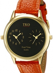 TKO ORLOGI Unisex TK657 Duel Time Traveler Analog Display Quartz Orange Watch