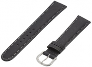 Momentum ZZ-X-SM6303 18mm Alarm Strap Leather Calfskin Black Watch Strap