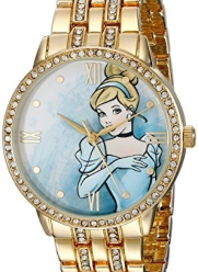 Disney Women's W001829 Cinderella Analog Display Analog Quartz Gold Watch