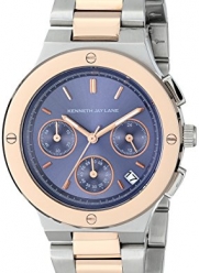 Kenneth Jay Lane Women's KJLANE-2132 Chronograph Blue Dial Two Tone Stainless Steel Watch