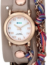 La Mer Collections Women's LMCW9006 Fuchsia Friendship Bracelet Wrap Watch