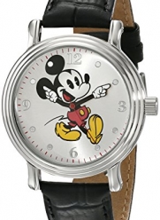 Disney Women's W001872 Mickey Mouse Analog Display Analog Quartz Black Watch