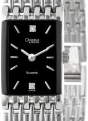 Caravelle by Bulova Women's 43P005 Diamond Accented Black Dial Watch