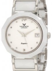 Viceroy Women's 47576-07 White Ceramic & Stainless Steel Bracelet Date Watch