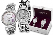 Akribos XXIV Silver Tone Ladies Watch Set AK677SS