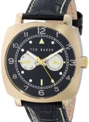 Ted Baker Men's TE1104 Multi-Function Gold-Tone and Leather Watch