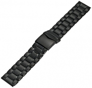 Hadley Roma MB9288RASE 24 24mm Stainless Steel Black Watch Strap