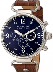 August Steiner Men's AS8131BU Analog Display Swiss Quartz Brown Watch