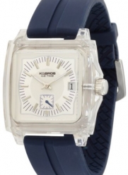 K&BROS Unisex 9405-2 Ice-Time Monaco Square Blue Silicon Watch