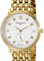 Frederique Constant Women's FC-235MPWD1S5B Slim Line Yellow Goldtone Stainless Steel Watch