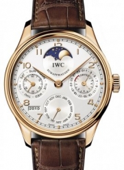 IWC Portuguese Perpetual Calendar Moonphase Automatic 18 kt Rose Gold Mens Watch 5023-06
