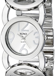 XOXO Women's XO5210 Silver Dial Silver-tone Open Link Bracelet Watch