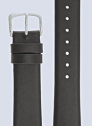 Mens Genuine Italian Leather Watchband Black 15mm Watch Band - By JP Leatherworks