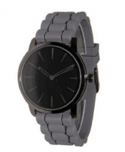Geneva Grey w/ Black Silicone Jelly Watch