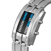 Generic Men's Waterproof Fashion LED Watch Silver