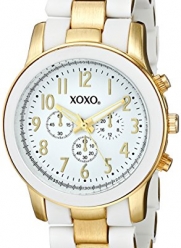 XOXO Women's XO5642 Gold and White Bracelet Analog Watch