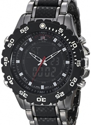 U.S. Polo Assn. Sport Men's US8170 Black and Gunmetal Ana-Digi Bracelet Watch