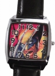 Marvel Comics WOLVERINE Face Genuine Leather Band WRIST WATCH