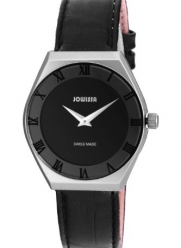 Jowissa Men's J4.084.L Siena Stainless Steel Black Leather Roman Numeral Watch