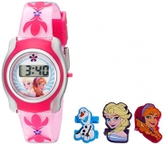 Disney Kids' FNFKD012 Frozen Digital Display Quartz Pink Watch Set
